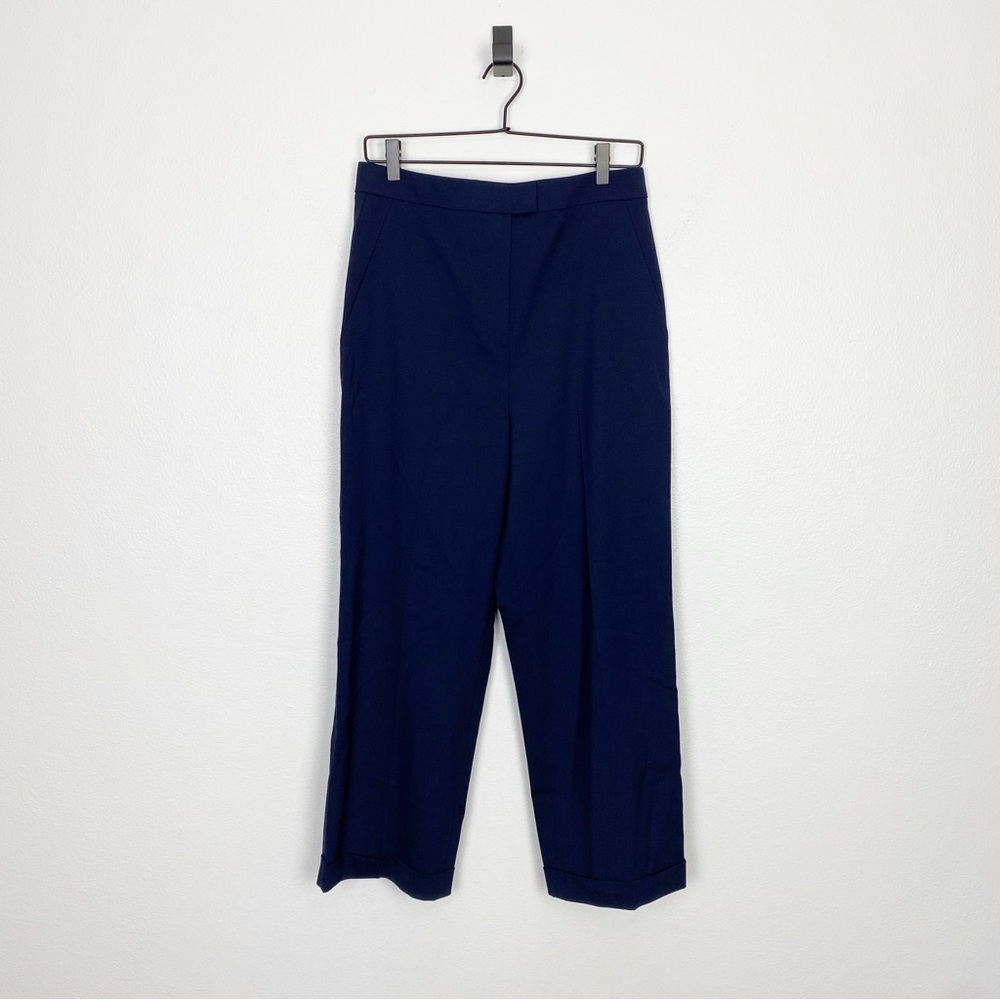 St. John Stretch Tropical Wool Cropped Pant With Bottom Cuff - Picture 3 of 10